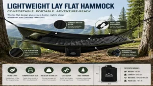 lightweight lay flat hammock with compact portable design for hiking and backpacking adventures