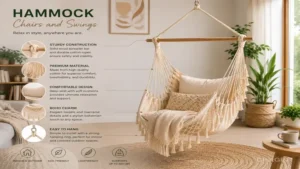 hammock chairs and swings bringing a calm and stylish touch to indoor living spaces with detailed feature analysis