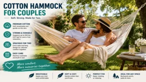 hammock for 2 person made from soft cotton fabric for couples