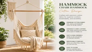 hammock chair hammock made with soft cotton fabric for breathable and durable seating