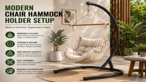 chair hammock holder with modern design and comfortable hanging chair for indoor and outdoor use