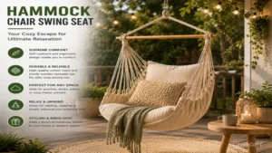 hammock chair swing seat in a cozy outdoor space perfect for relaxing and reading