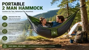 portable 2 man hammock camping setup for outdoor adventures