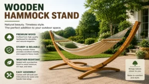 best hammock stand crafted from premium wood for a stylish outdoor space