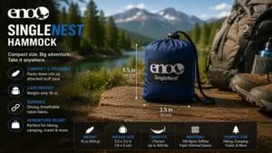 eno singlenest hammock portable design packed small for hiking and travel adventures