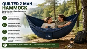 quilted 2 man hammock comfort design with soft padding for two adults