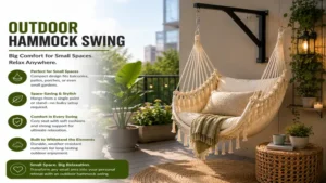 outdoor hammock swing setup for balconies and small outdoor spaces