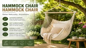 Hammock chair hammock chair hanging beneath a tree in a peaceful garden for relaxing outdoor comfort.
