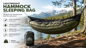 lightweight hammock sleeping bag designed for backpacking and hiking adventures