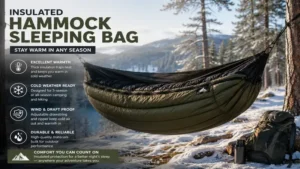 insulated hammock sleeping bag providing warmth for cold weather camping