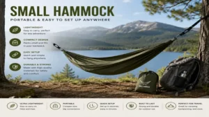 small hammock designed for portability and easy setup during travel