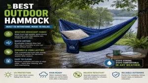 Best outdoor hammock made with weather-resistant fabric that dries quickly after rain for year-round outdoor use