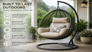 Chair swings outdoor made with weather-resistant materials for reliable year-round outdoor use