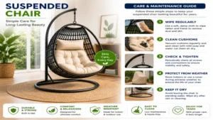 suspended chair providing a space-saving seating solution for homes