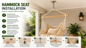 hammock seat securely installed with durable hanging hardware for safe everyday use