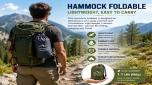 Hammock foldable lightweight design for hiking camping and travel